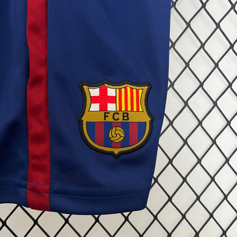 Conjunto Retrô Infantil Oficial do Barcelona 2014/2015 - Kids