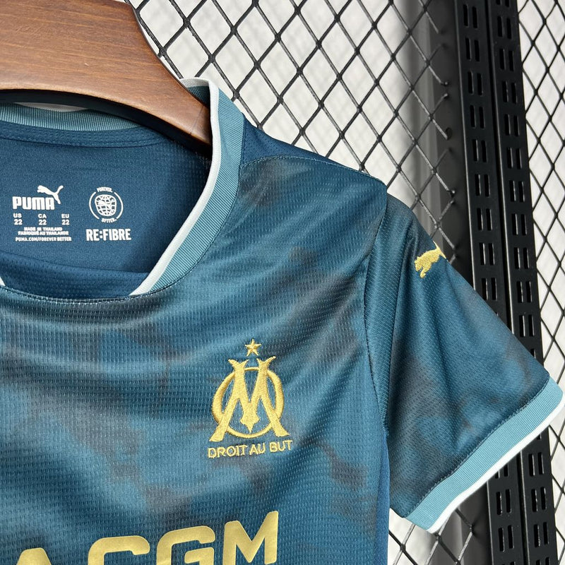 Conjunto Infantil Oficial do Olympique de Marseille 24/25 - Kids