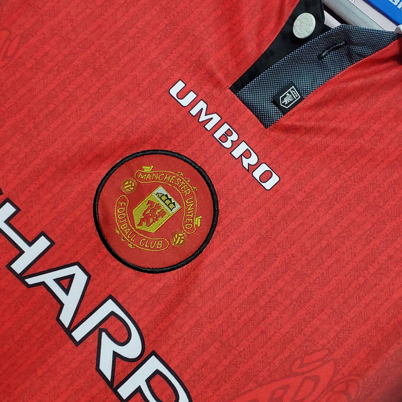 Camisa Retrô do Manchester United 1996 - Manga Longa