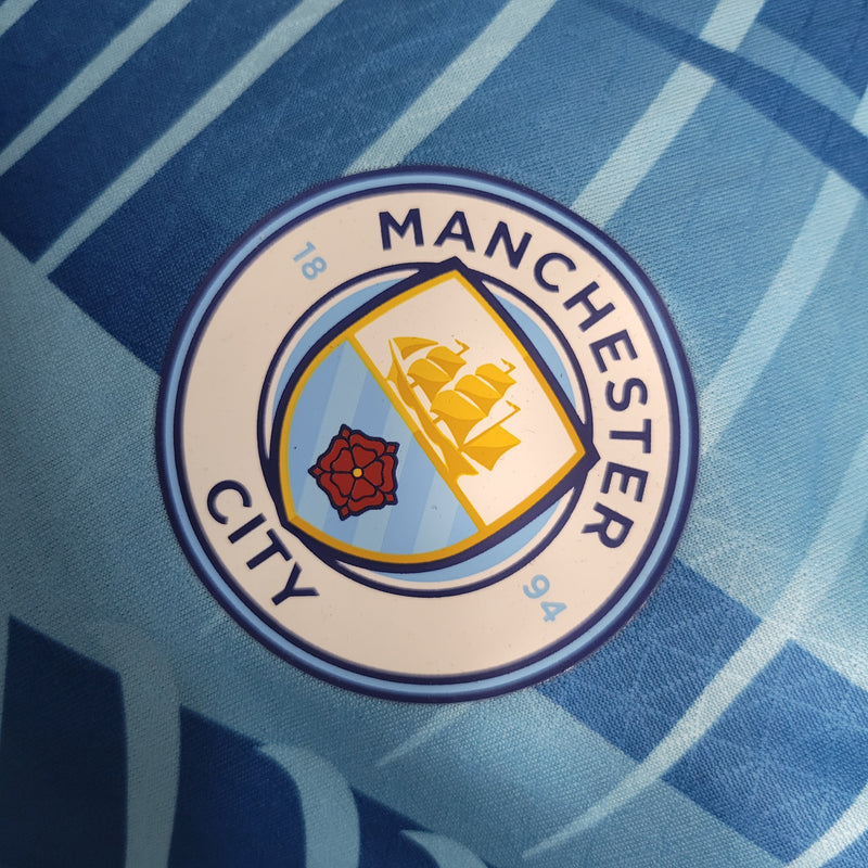 Camisa Oficial do Manchester City 23/24 Versão Jogador - Pré Jogo