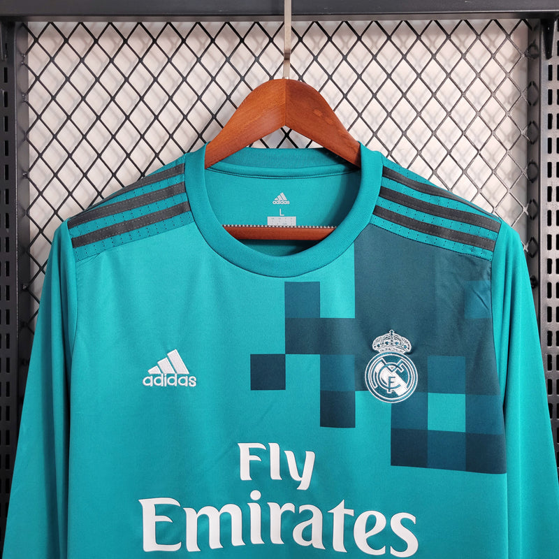 Camisa Retrô do Real Madrid 2017/2018 - Manga Longa