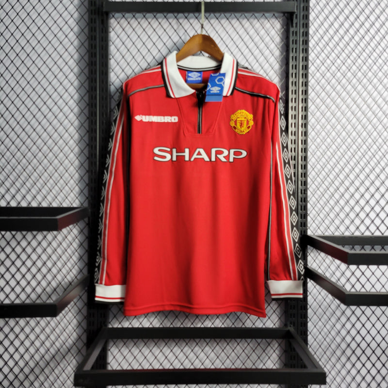 Camisa Retrô do Manchester United 1998/1999 - Manga Longa