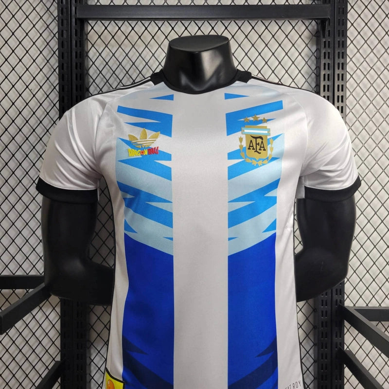 Camisa Oficial da Argentina 24/25 Versão Jogador - Edição Especial Dragon Ball