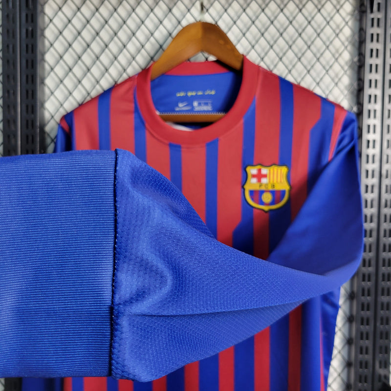 Camisa Retrô do Barcelona 2011/2012 - Manga Longa