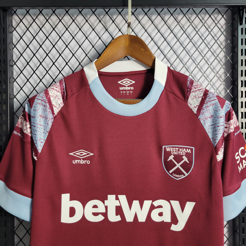 Camisa Oficial do West Ham 22/23 Versão Torcedor