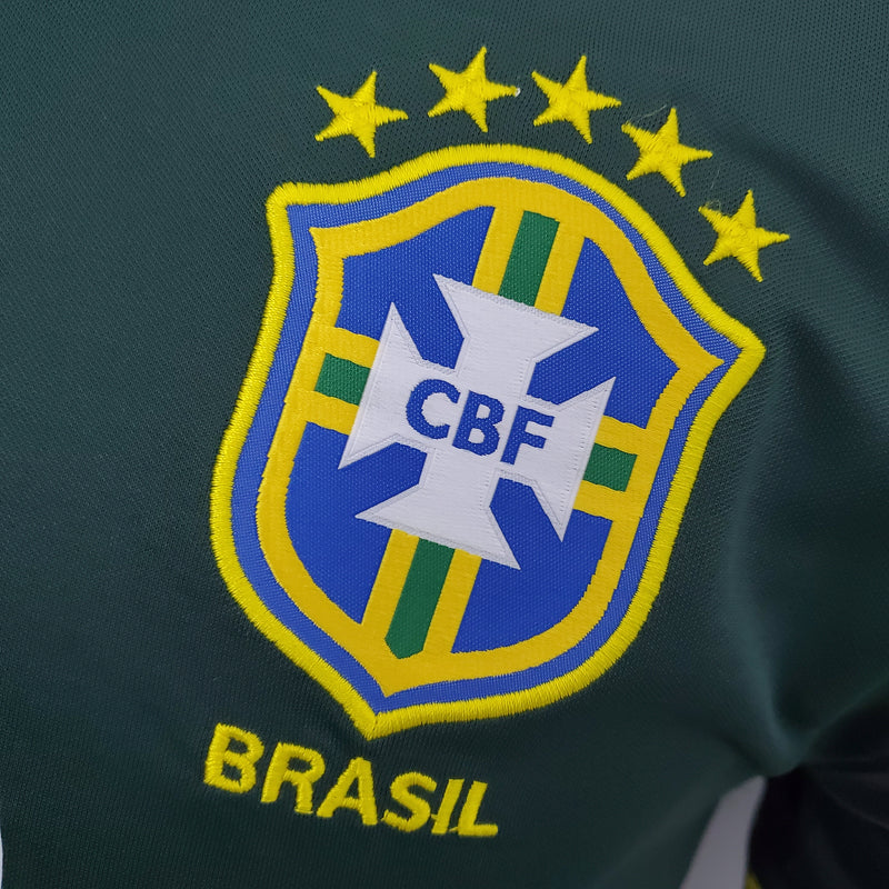 Camisa Oficial do Brasil 22/23 Pré Jogo - Completa com Patrocínios