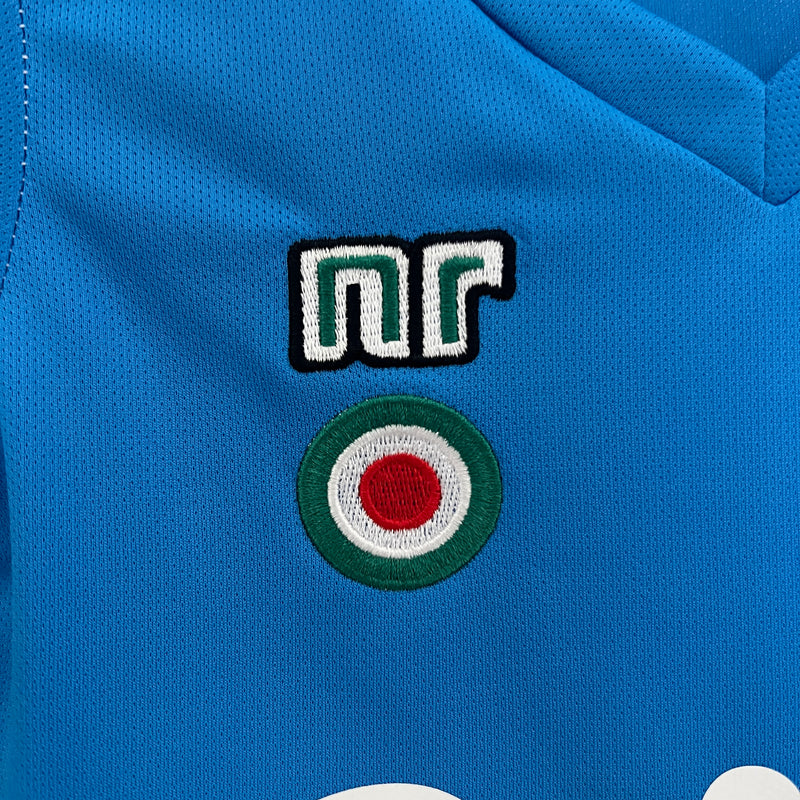 Conjunto Retrô Infantil Oficial do Napoli 1987/1988 - Kids