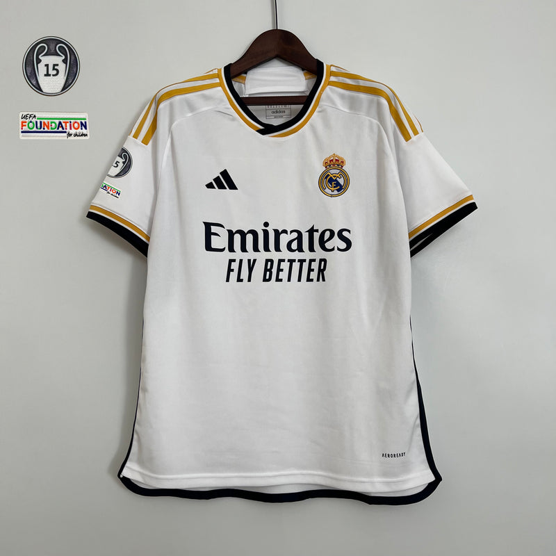 Camisa Oficial do Real Madrid 23/24 Versão Torcedor - Campeão da Champions League