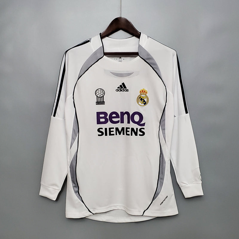 Camisa Retrô do Real Madrid 2006/2007 - Manga Longa