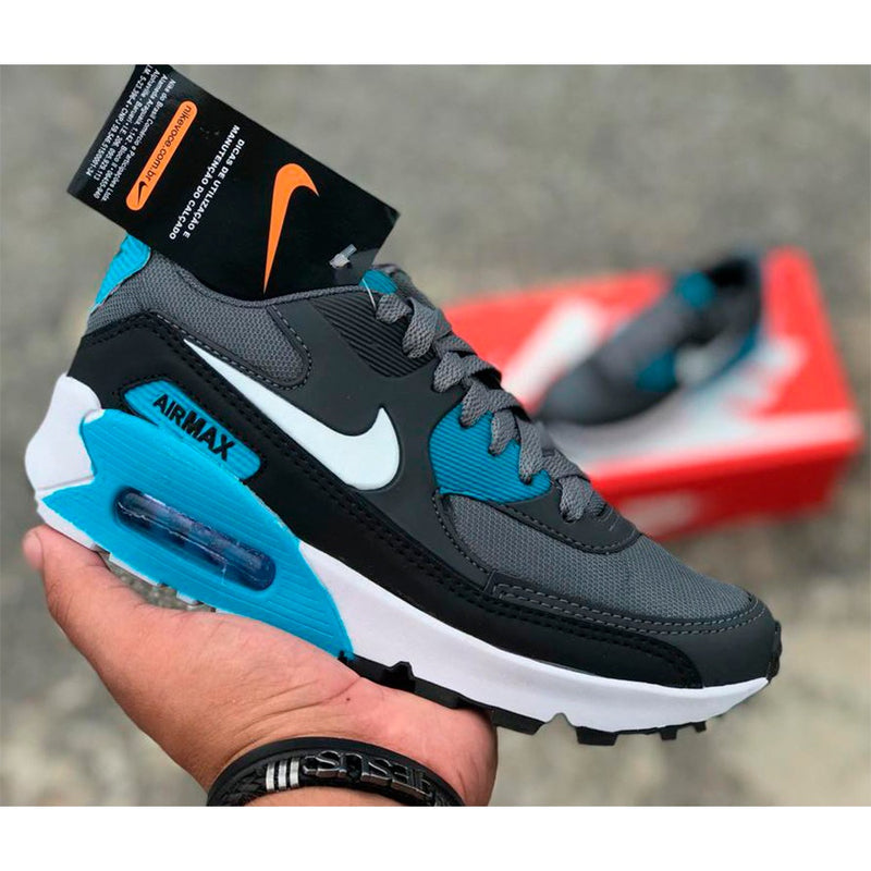 TÊNIS NIKE AIR MAX 90 - CInza e Azul