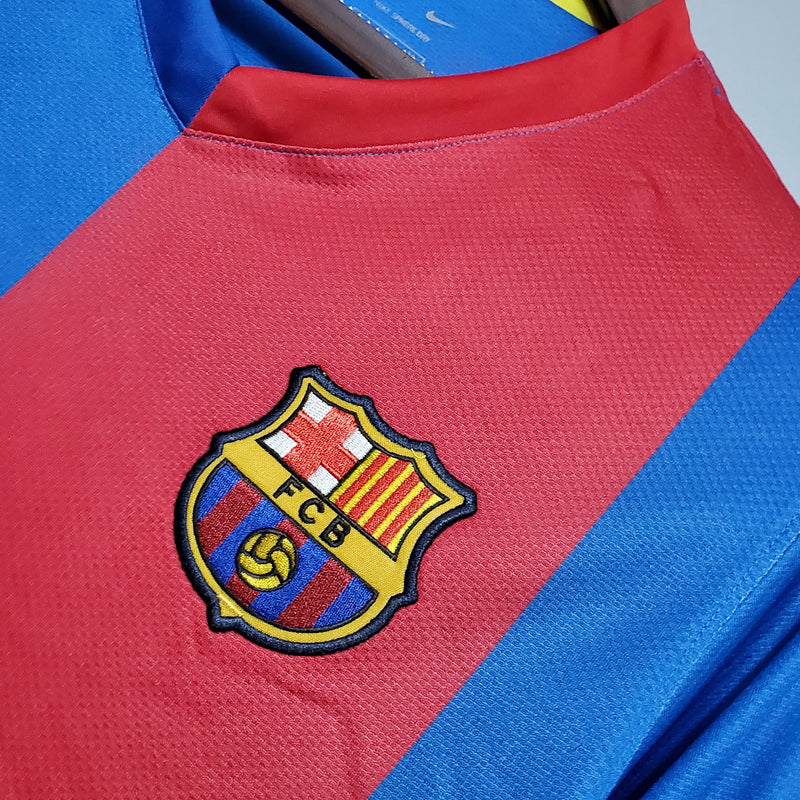 Camisa Retrô do Barcelona 2006/2007 - Manga Longa