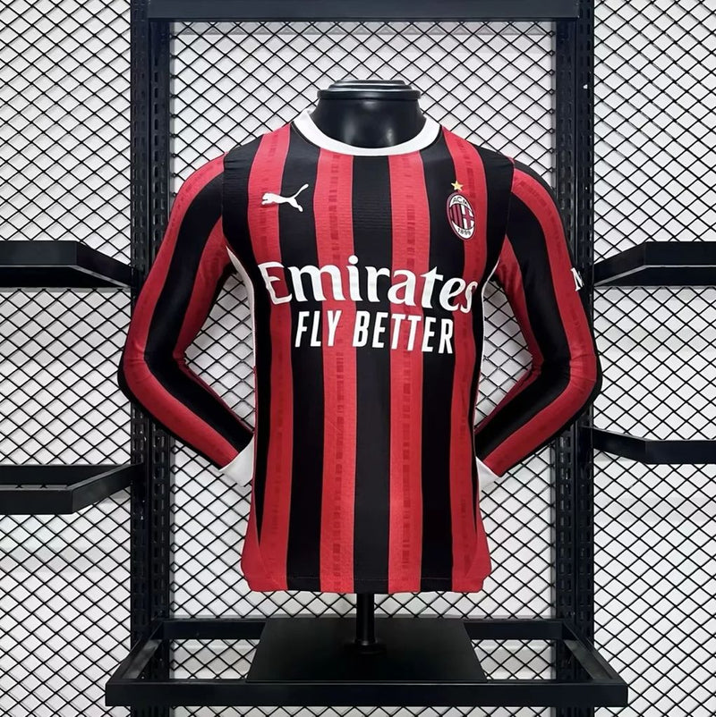 Camisa Oficial do Milan 24/25 - Manga Longa