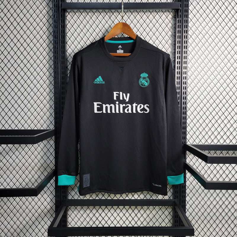 Camisa Retrô do Real Madrid 2017/2018 - Manga Longa