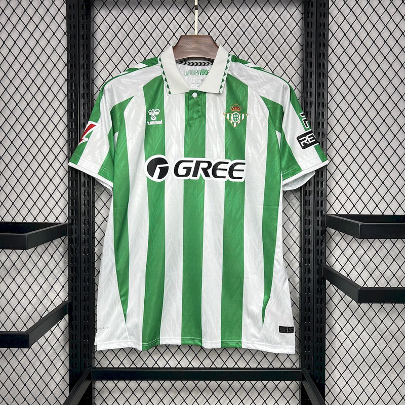 Camisa Oficial do Real Betis 24/25 Versão Torcedor - Completa com Patrocínios