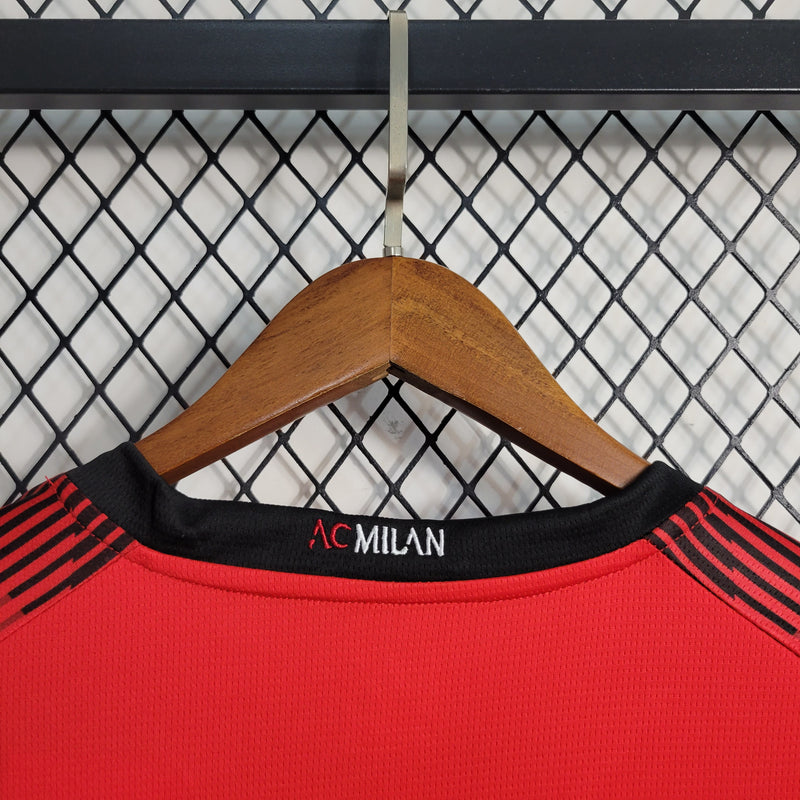 Camisa Oficial do Milan 23/24 - Manga Longa