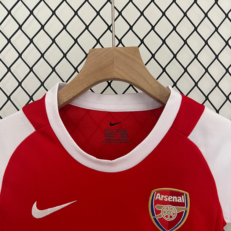 Conjunto Retrô Infantil Oficial do Arsenal 2002/2004 - Kids