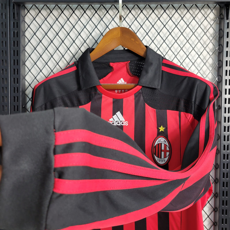 Camisa Retrô do Milan 2007/2008 - Manga Longa