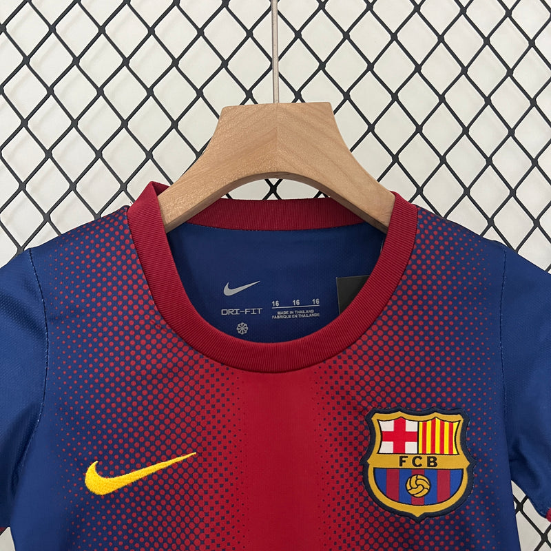 Conjunto Retrô Infantil Oficial do Barcelona 2012/2013 - Kids