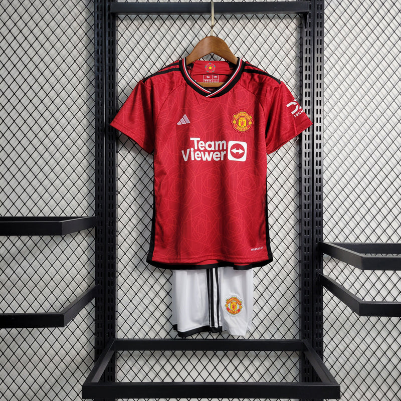 Conjunto Infantil Oficial do Manchester United 23/24 - Kids