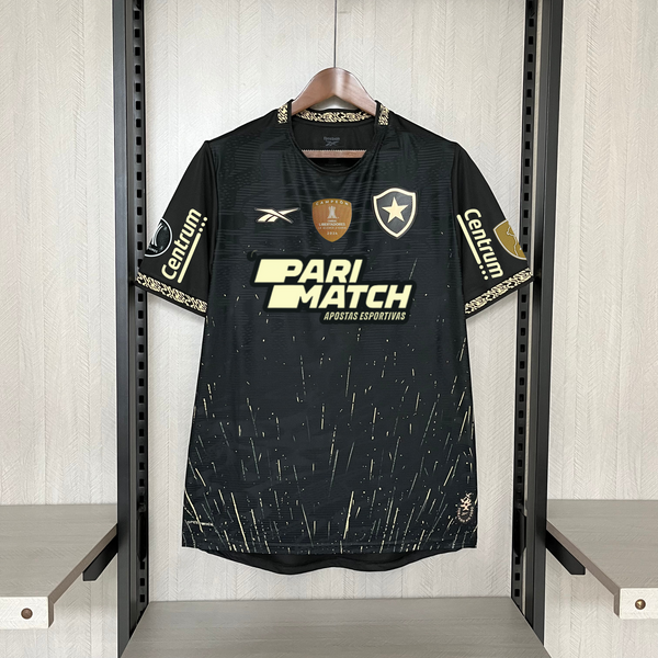 Camisa Oficial do Botafogo 24/25 Completa com Patrocínios - Campeão da Libertadores