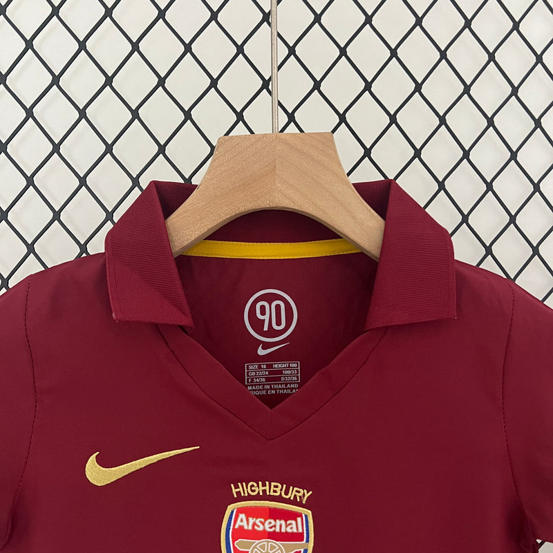 Conjunto Retrô Infantil Oficial do Arsenal 2005/2006 - Kids