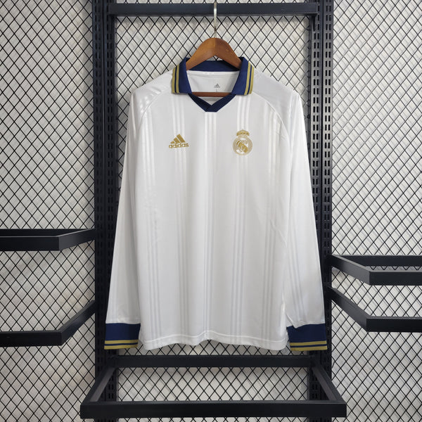 Camisa Retrô do Real Madrid 2019/2020 - Manga Longa