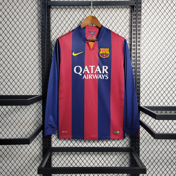 Camisa Retrô do Barcelona 2014/2015 - Manga Longa