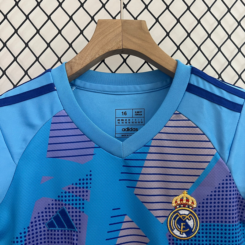 Conjunto Infantil Oficial do Real Madrid 24/25 Goleiro - Kids