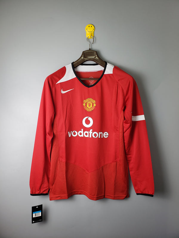 Camisa Retrô do Manchester United 2005 - Manga Longa