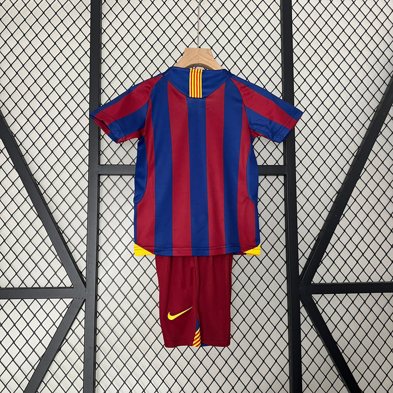 Conjunto Retrô Infantil Oficial do Barcelona 2005/2006 - Kids