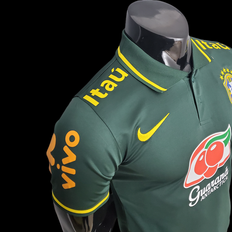 Camisa Oficial do Brasil 22/23 Pré Jogo - Completa com Patrocínios