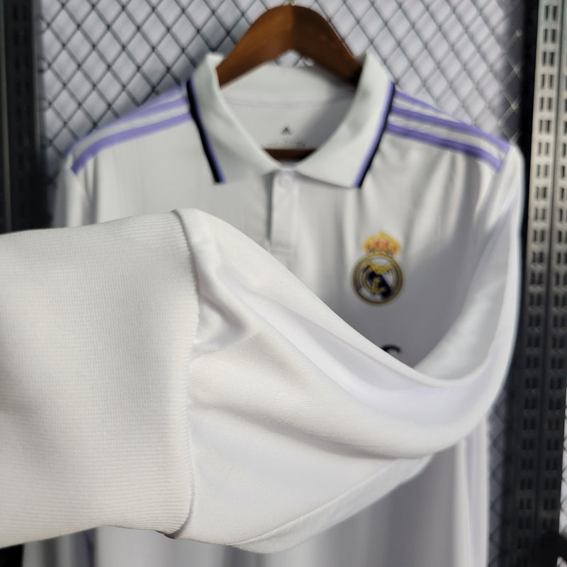 Camisa Oficial do Real Madrid 22/23 Manga Longa - Champions League