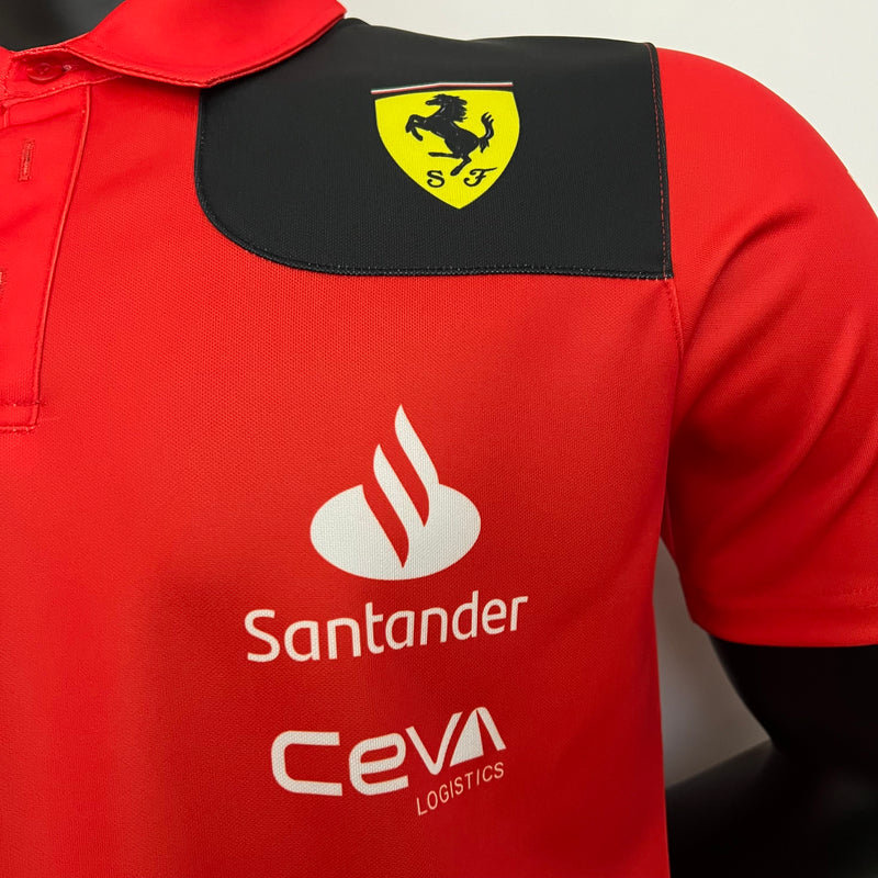 Camisa Oficial da Ferrari Polo F1 24/25 - Fórmula 1