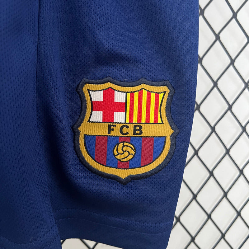 Conjunto Retrô Infantil Oficial do Barcelona 2013/2014 - Kids