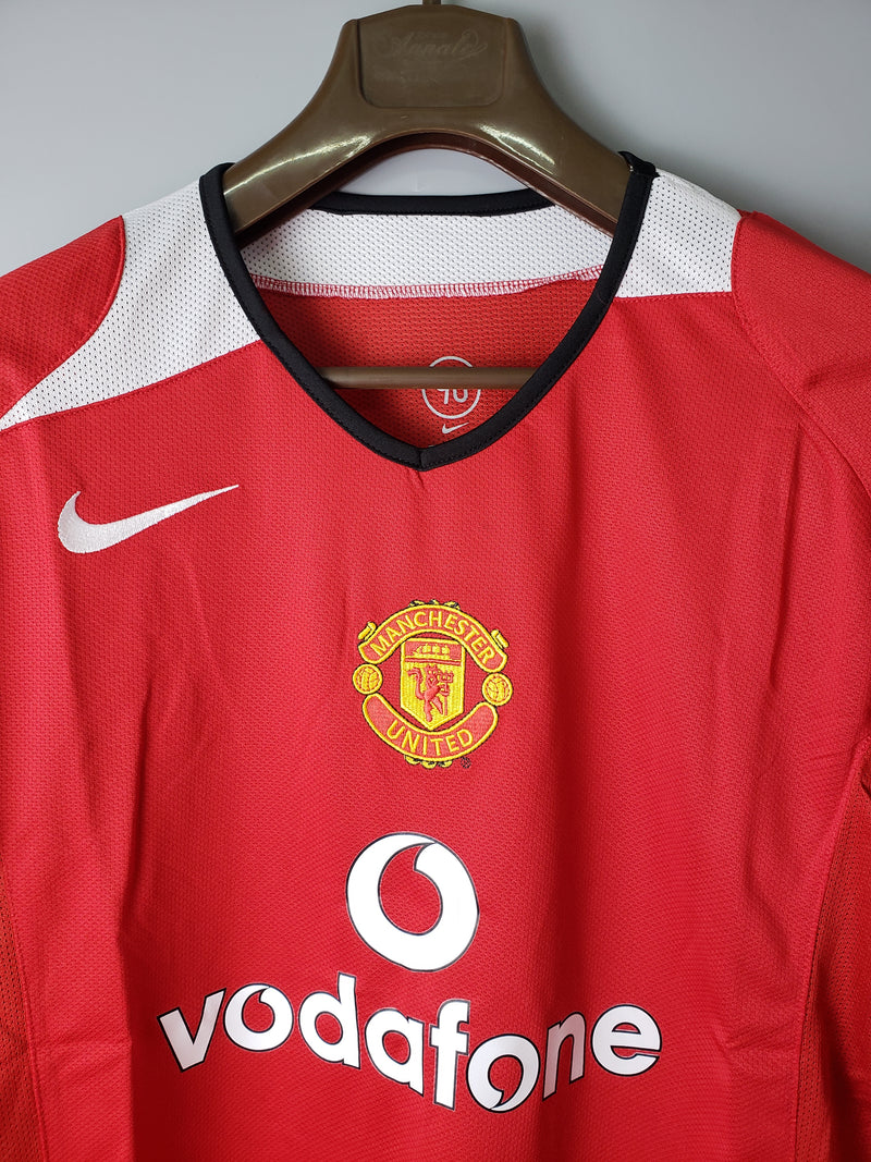 Camisa Retrô do Manchester United 2005 - Manga Longa