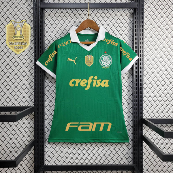 Camisa Feminina Oficiial do Palmeiras 24/25 Baby Look - Completa com Patrocínios e Pacth