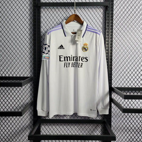 Camisa Oficial do Real Madrid 22/23 Manga Longa - Champions League