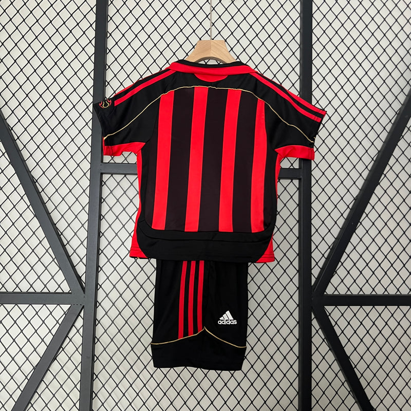 Conjunto Retrô Infantil Oficial do Milan 2006/2007 - Kids