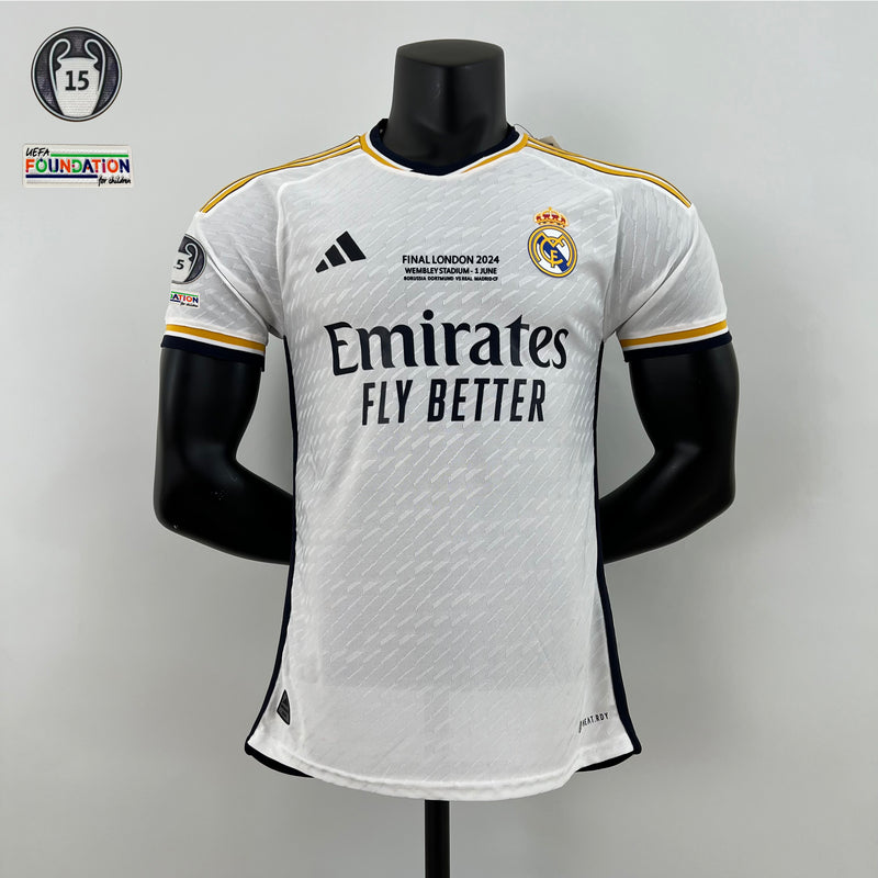 Camisa Oficial do Real Madrid 23/24 Versão Jogador - Campeão da Champions League