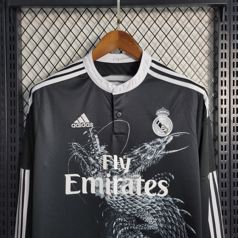 Camisa Retrô do Real Madrid 2014 - Manga Longa