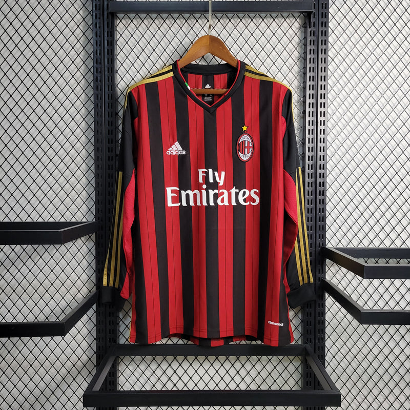 Camisa Retrô do Milan 2013/2014 - Manga Longa