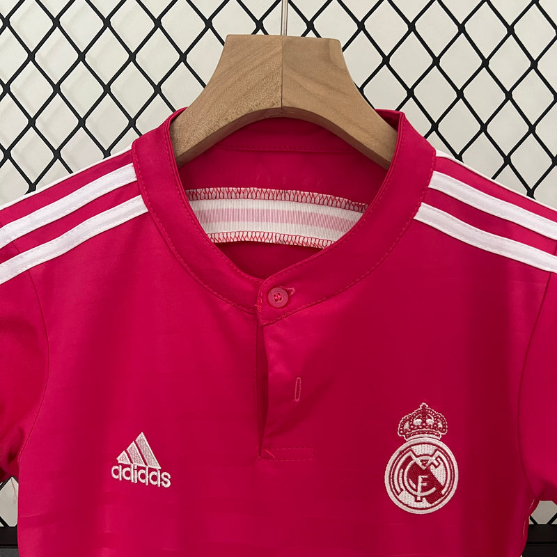 Conjunto Retrô Infantil Oficial do Real Madrid 2014/2015 - Kids