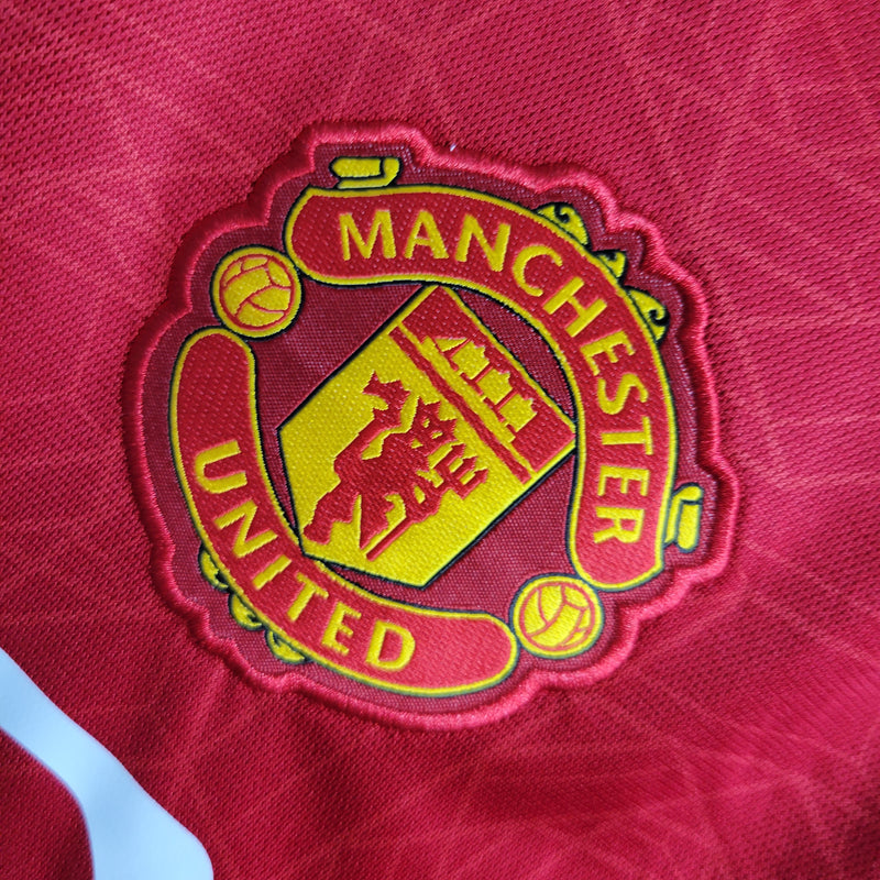 Camisa Oficial do Manchester United 23/24 - Manga Longa