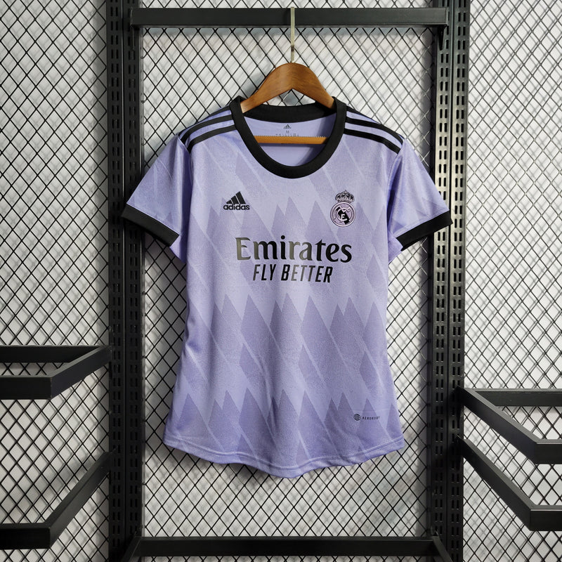 Camisa 2 Feminina Oficial do Real Madrid 22/23 - Baby Look