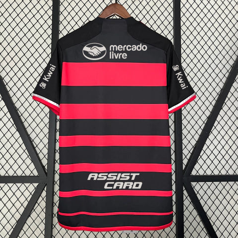 Camisa Oficial do CR Flamengo 24/25 Versão Torcedor - Completa com Patrocínios