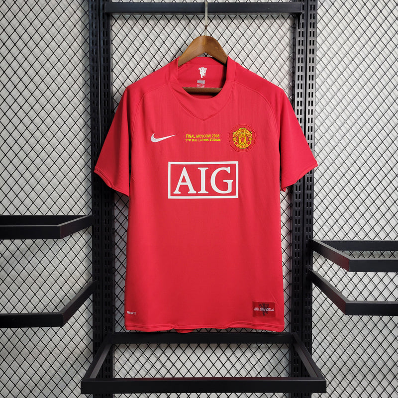 Camisa Retrô do Manchester United 2007/2008 - Final da Champions