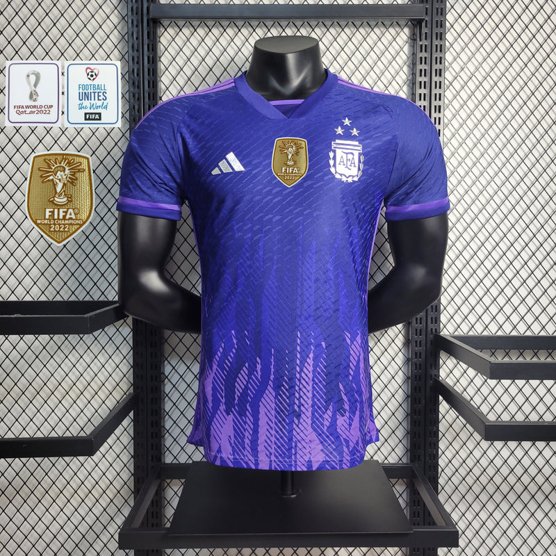 Camisa 2 Oficial da Argentina 22/23 - Versão Jogador Completa com Pacths