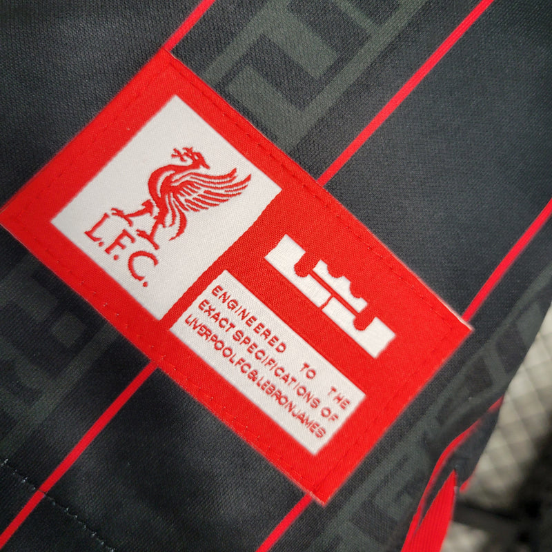 Camisa Feminina do Liverpool 23/24 Baby Look - Edição Lebron James