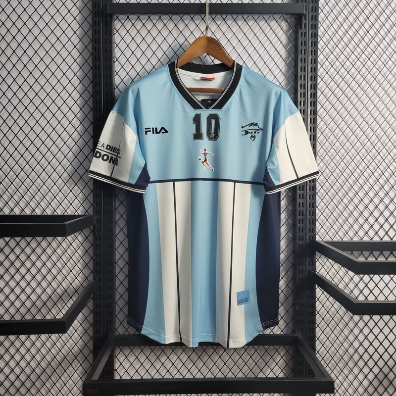 Camisa Retrô da Argentina 2001 - Maradona Despedida