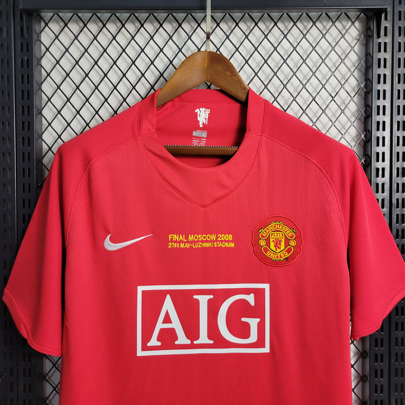 Camisa Retrô do Manchester United 2007/2008 - Final da Champions